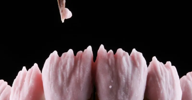 Dental model of upper teeth used for prosthetic work
